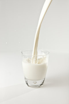 Splash of milk in a glass.
