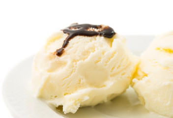 Vanilla ice cream scoop