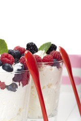 Joghurt-Mousse mit Buntem Beeren-Mix