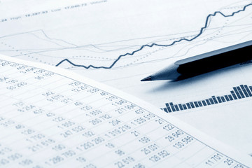 Financial graphs and charts