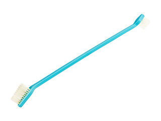 Toothbrush for pets isolated on white.