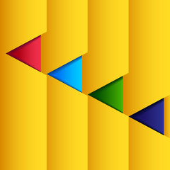 vector illustration of background with colorful origami strip