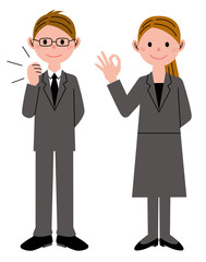 スーツ　大丈夫　男女