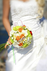 beautiful wedding flowers bouquet of bride