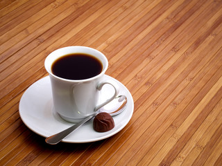 Coffee as a morning meal. Concept and idea