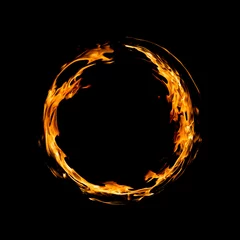 Deurstickers Vlam Cirkel van vuur