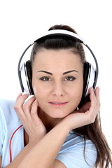 Woman Wearing Headphones