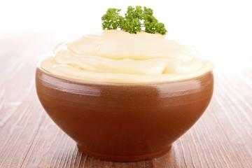 bowl of mayonnaise