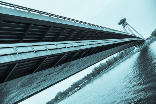 New Futuristic Bridge in Bratislava