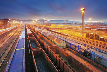 Obraz na płótnie Canvas Transport Freight Train - transit Cargo