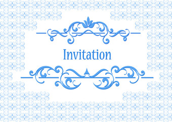Invitation cards in vintage style