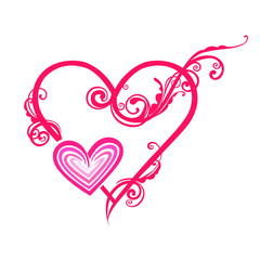 Abstract hearts Vector illustration. Element for design