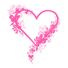 Abstract hearts Vector illustration. Element for design