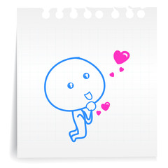 love you please cartoon_on paper Note