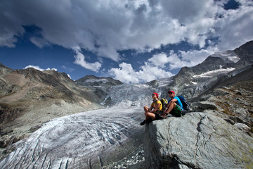 Switzerland - hikers - Glacier view - 51361089