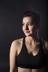 Fototapeta premium portrait einer jungen sportlichen frau
