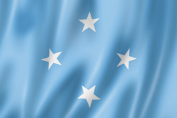 Micronesian flag - obrazy, fototapety, plakaty