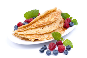 Pancakes with berries