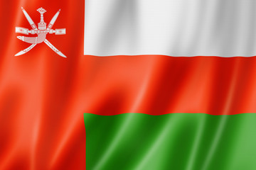 Oman flag - obrazy, fototapety, plakaty