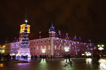 Palazzo reale mentre Natale - Varsavia, Polonia