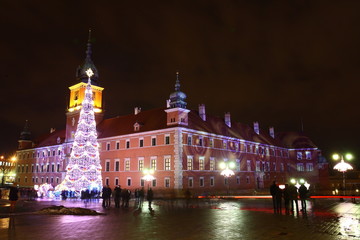 Palazzo reale mentre Natale - Varsavia, Polonia