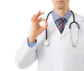 doctor show ok hand gesture