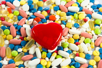 Fototapeta na wymiar background made of colorful pills.