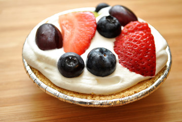 Berries in Cream Mini Pie