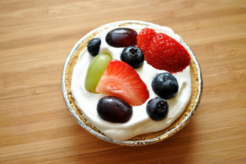 Fruity Cream Pie in a Mini Shell