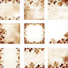 Floral vintage leaves and flowers backgrounds