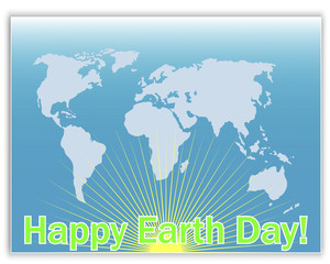 Fototapeta na wymiar Earth Day greeting card.