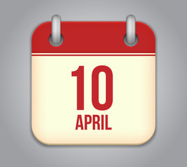 Vector calendar app icon