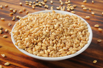 Fresh wheat kernels