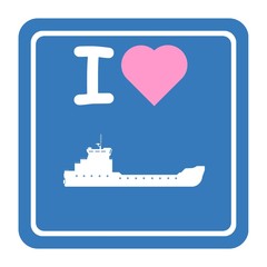 J'aime : Bateau cargo	