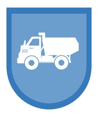 Camion benne dans un blason