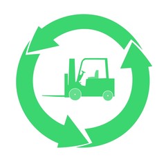 Monte-charges dans un symbole recyclage