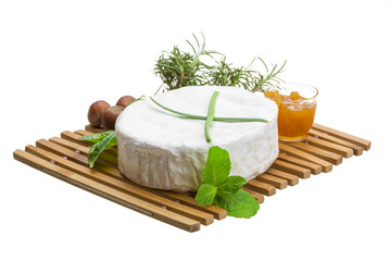 camembert witn herbs, nuts and honey