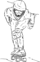 Skaterboarder Downhill