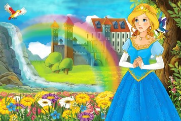 Fototapeta na wymiar The fairy - Beautiful Manga Girl - illustration
