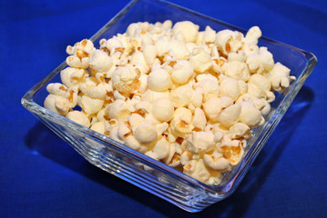 Delicious Popcorn on Blue