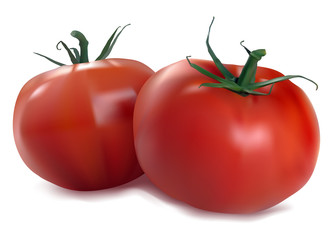 two red tomatoes