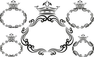 decorative frames with crown