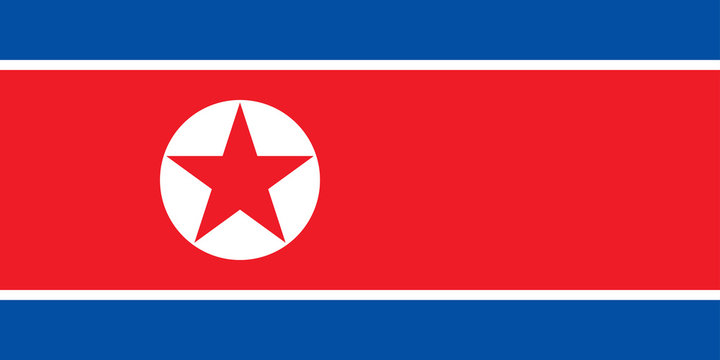 Drapeau de la Coree du Nord