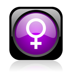 sex black and violet square web glossy icon