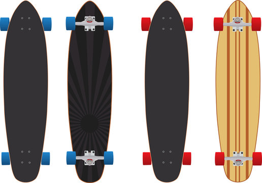 Longboard Skateboard illustration