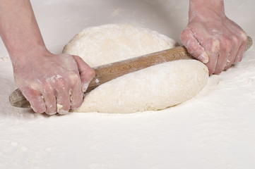 Obraz premium Making yeast dough