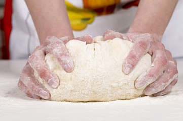 Making yeast dough © serbbgd