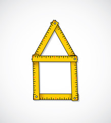 House shaped measuring tape