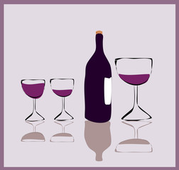 wine and glasses