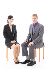 Obraz premium global business image on white background